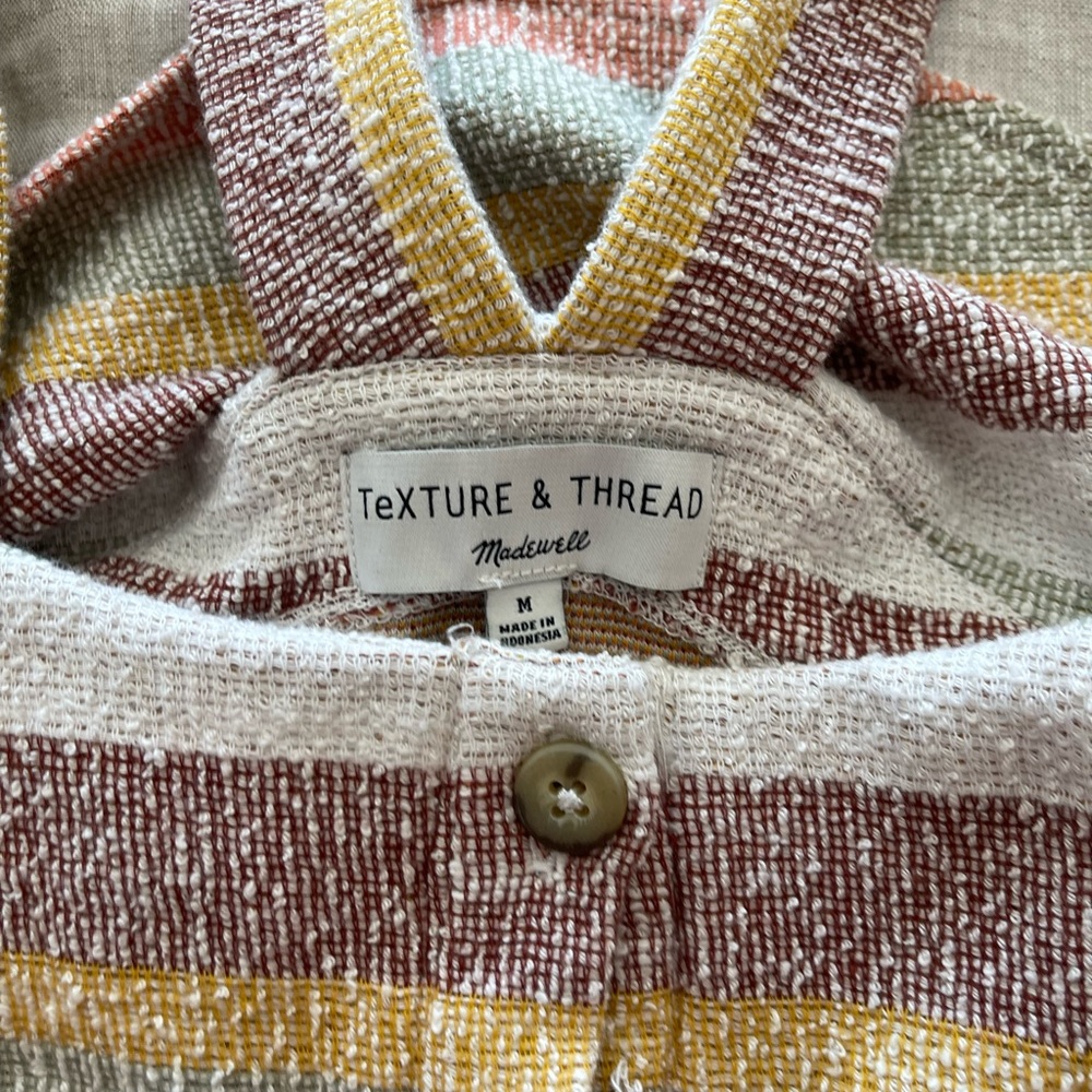 Madewell Texture & Thread Striped Ruffle Tank Top, medium - Picture 5 of 6